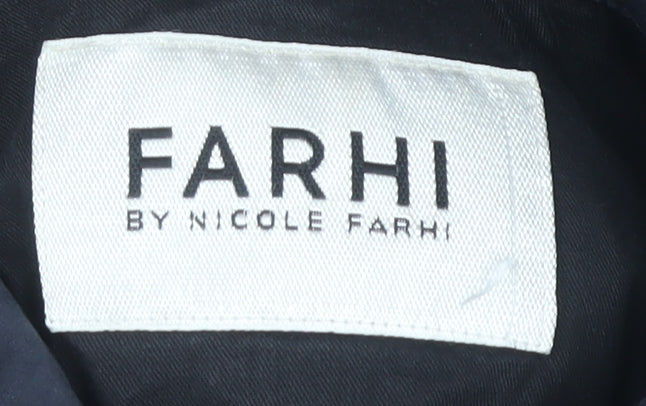 Farhi by Nicole Farhi Women's Blue Trench Coat Size 8