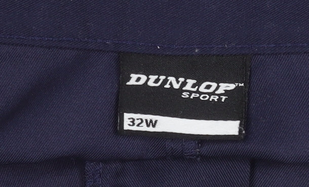 Dunlop Men's Blue Casual Shorts 32W Flat Front