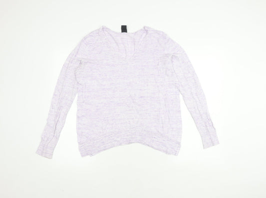 GAP Women's Purple V-Neck Pullover Jumper, Size M