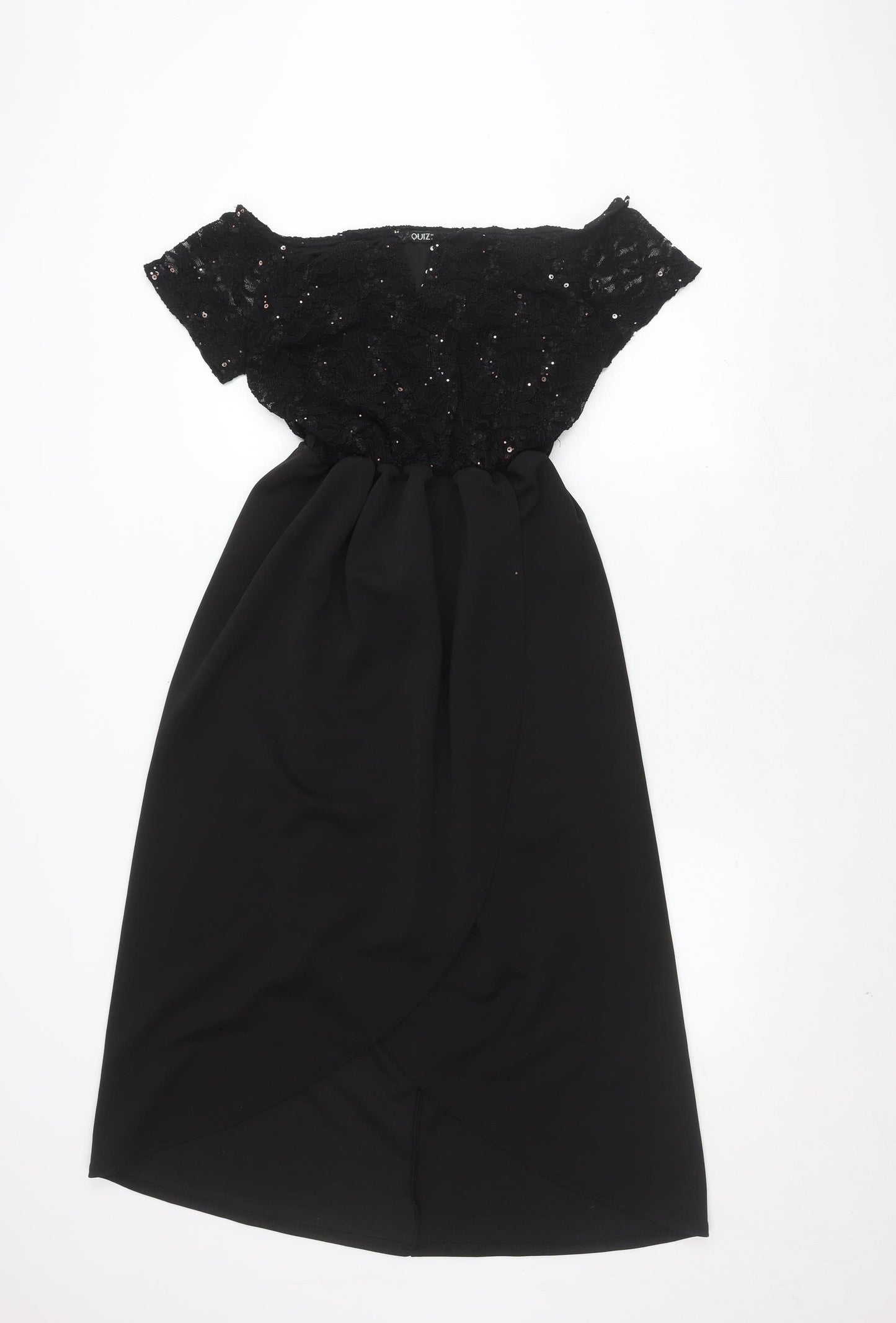 Quiz Women's Black Dress Size 18 with Sequins