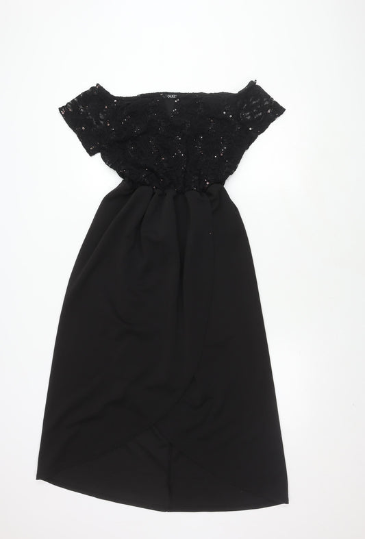 Quiz Women's Black Dress Size 18 with Sequins
