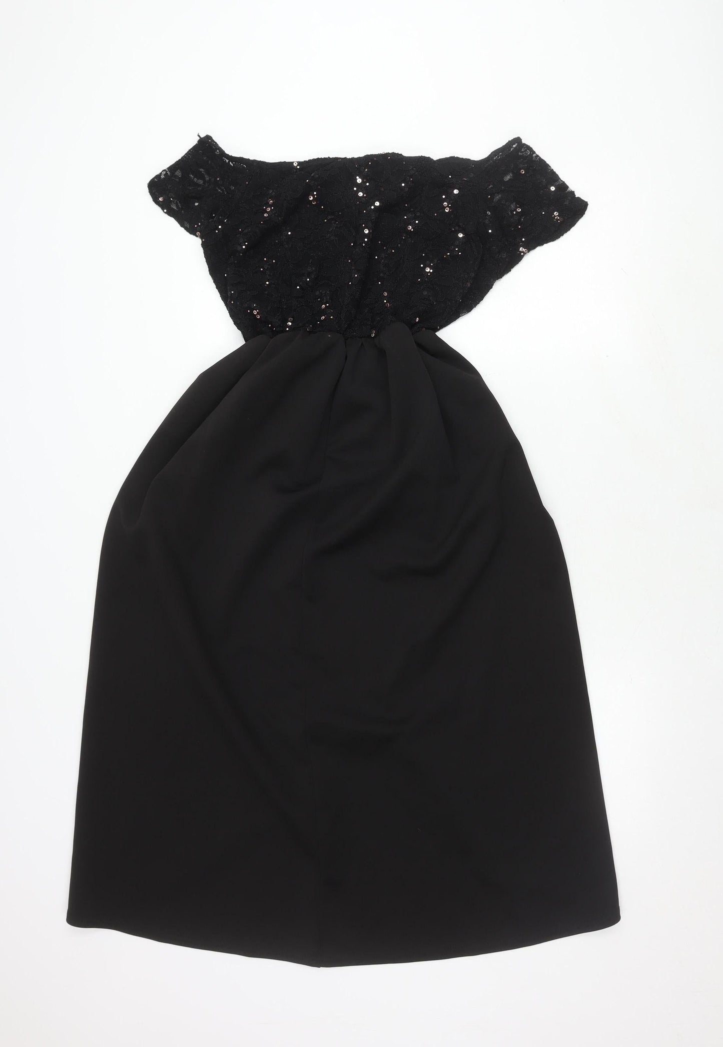 Quiz Women's Black Dress Size 18 with Sequins