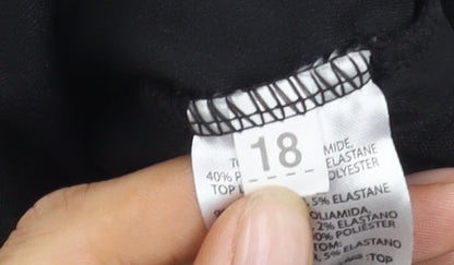 Quiz Women's Black Dress Size 18 with Sequins