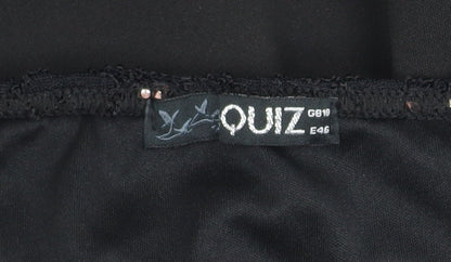 Quiz Women's Black Dress Size 18 with Sequins