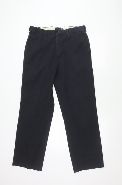 Marks and Spencer Men's Black Cotton Trousers Size 34