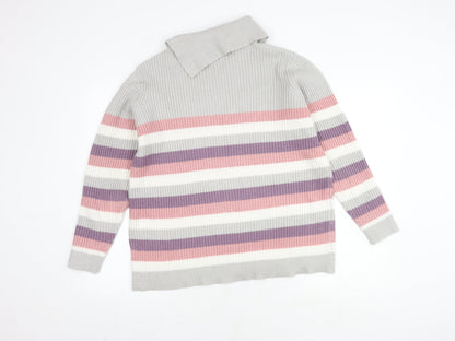 Womens UK Size L ISLE Multicoloured Pullover Jumper