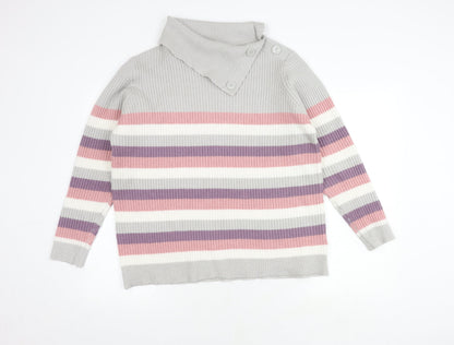 Womens UK Size L ISLE Multicoloured Pullover Jumper