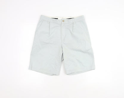 Ashworth Men's Grey Chino Shorts, Size 48, Casual Style