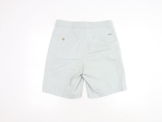 Ashworth Men's Grey Chino Shorts, Size 48, Casual Style