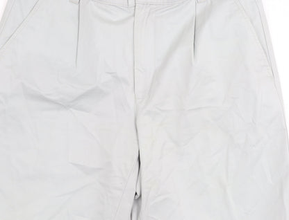 Ashworth Men's Grey Chino Shorts, Size 48, Casual Style