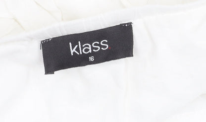 Klass Women’s White Long Skirt, Size 16, Casual Style