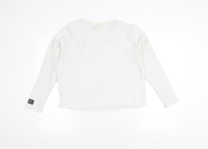 Disney Women's White Mickey Mouse Long Sleeve Top