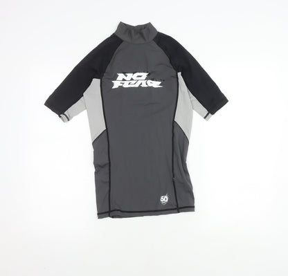 No Fear Men's Black/Grey S Athletic High Neck Pullover