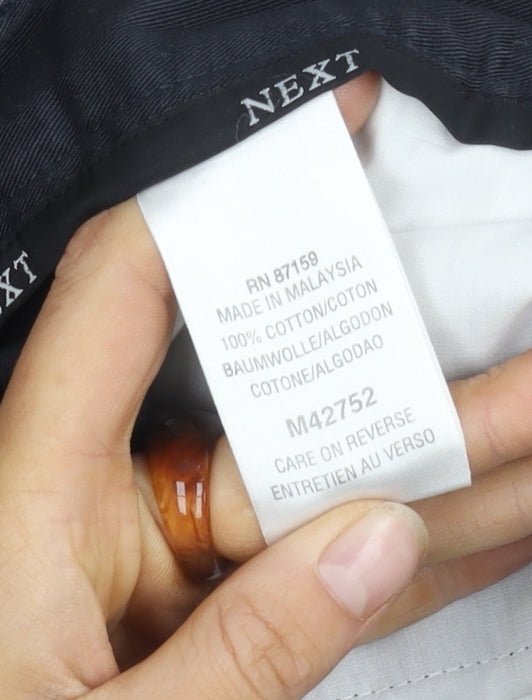 Next Men's Black Chino Shorts 34 Pleated Pockets