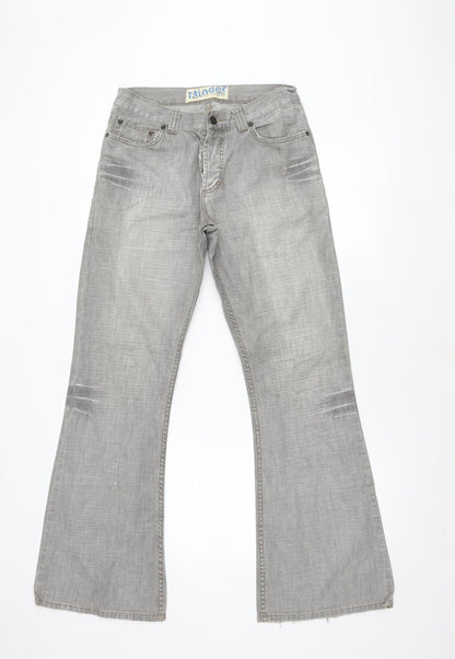 Minder Women's Grey Straight Jeans Size 10, Classic Style