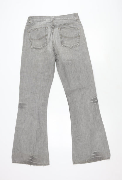 Minder Women's Grey Straight Jeans Size 10, Classic Style