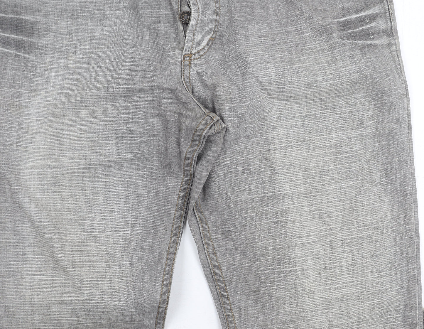 Minder Women's Grey Straight Jeans Size 10, Classic Style