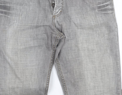 Minder Women's Grey Straight Jeans Size 10, Classic Style