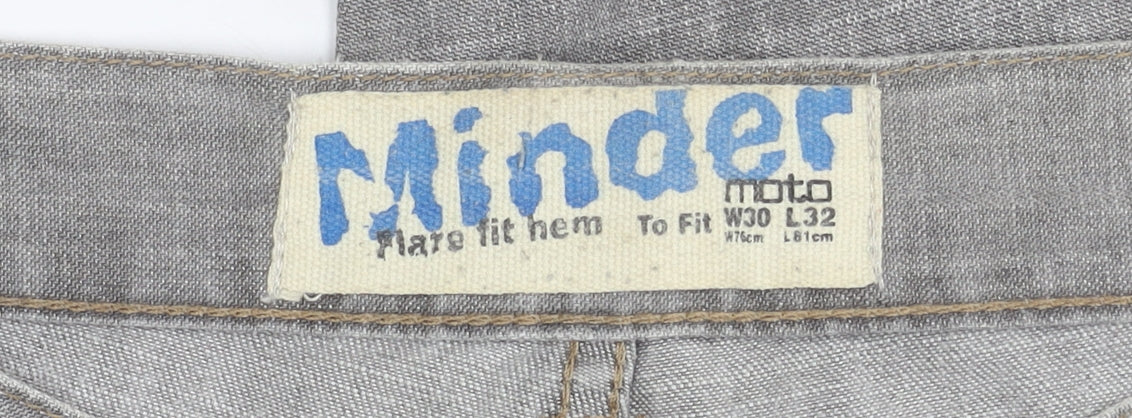 Minder Women's Grey Straight Jeans Size 10, Classic Style