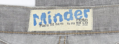 Minder Women's Grey Straight Jeans Size 10, Classic Style