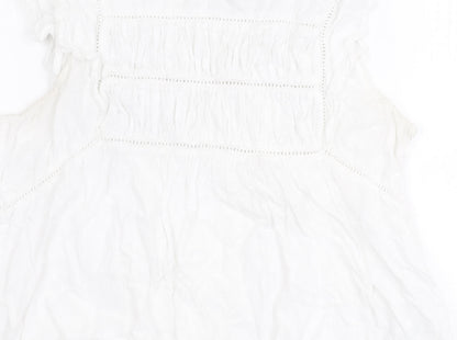 Womens UK Size 12 BURGS White  Blouse