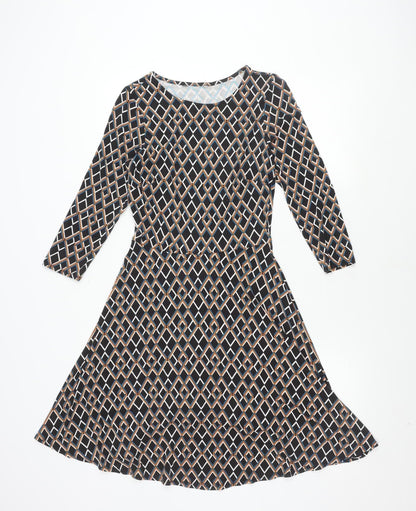 Dorothy Perkins Women's Geometric A-Line Dress Size 8
