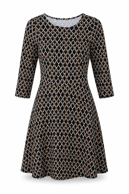Dorothy Perkins Women's Geometric A-Line Dress Size 8
