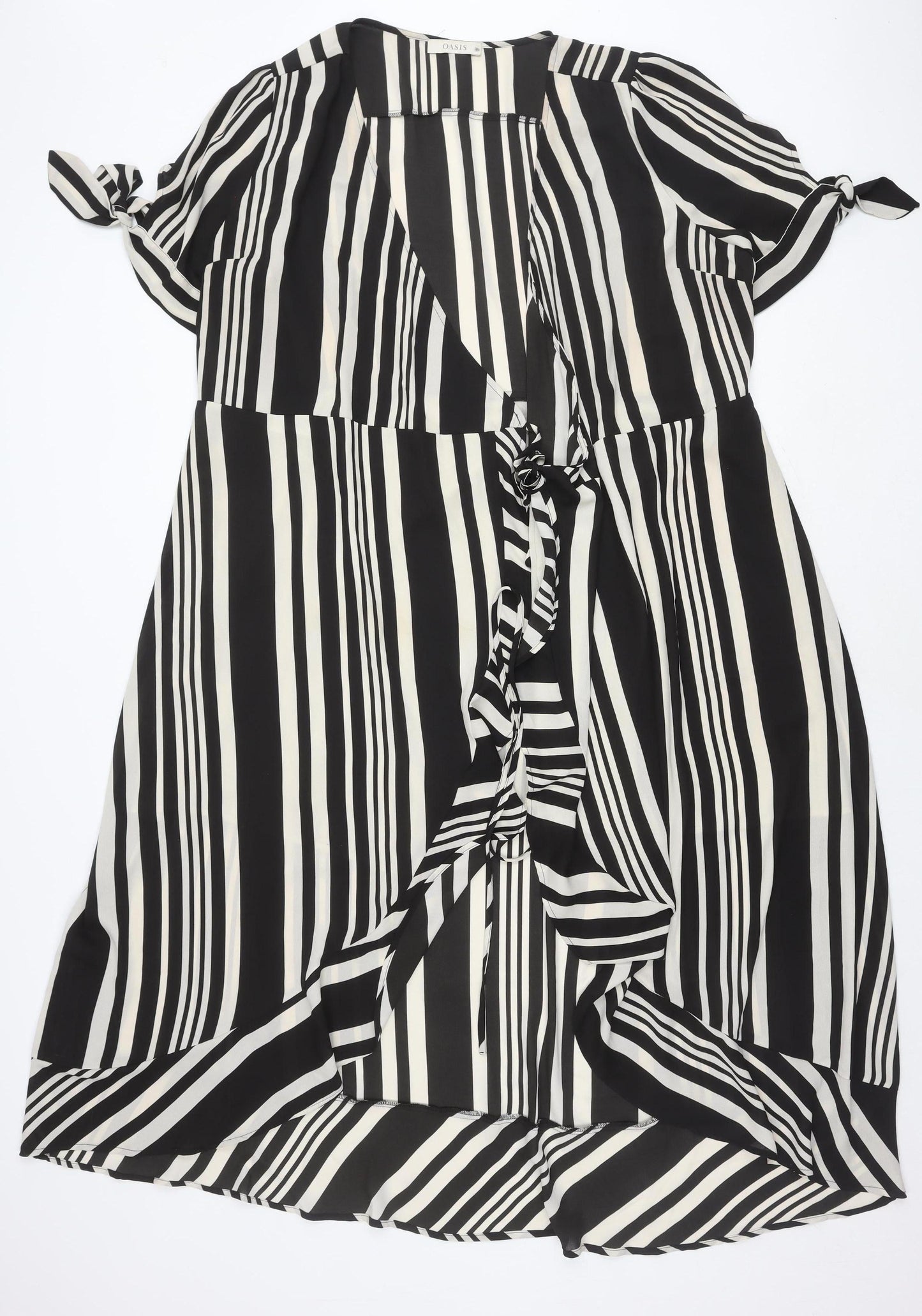 Oasis Women's Striped Dress, Size 20, Black/White