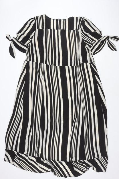 Oasis Women's Striped Dress, Size 20, Black/White