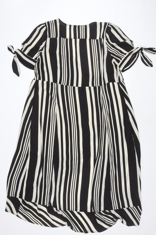 Oasis Women's Striped Dress, Size 20, Black/White