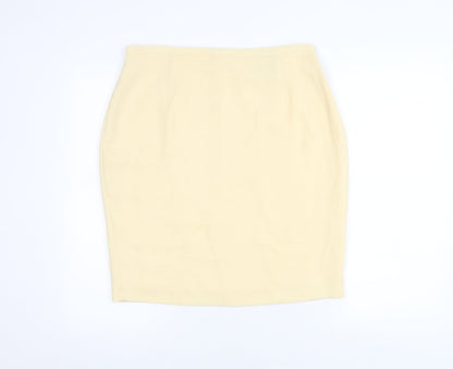 Wallis Women Beige Knee Length Pencil Skirt Size 16