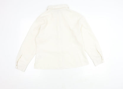 Honor Millburn Women's White Button-Up Shirt Size 10