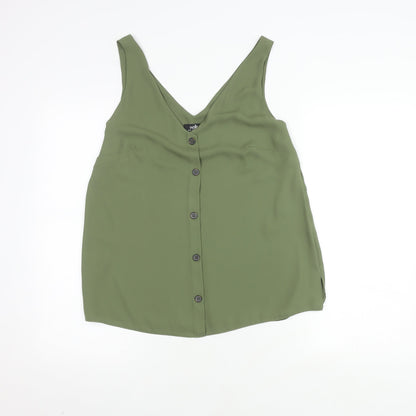 Womens UK Size 12 Wallis Green Basic Blouse