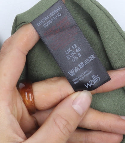 Womens UK Size 12 Wallis Green Basic Blouse