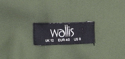 Womens UK Size 12 Wallis Green Basic Blouse