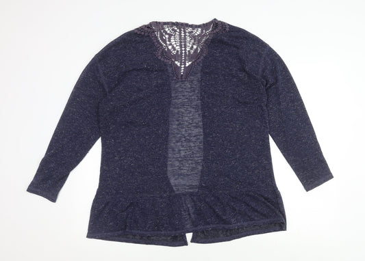 Womens UK Size 16 Marks and Spencer Blue Cardigan Jumper