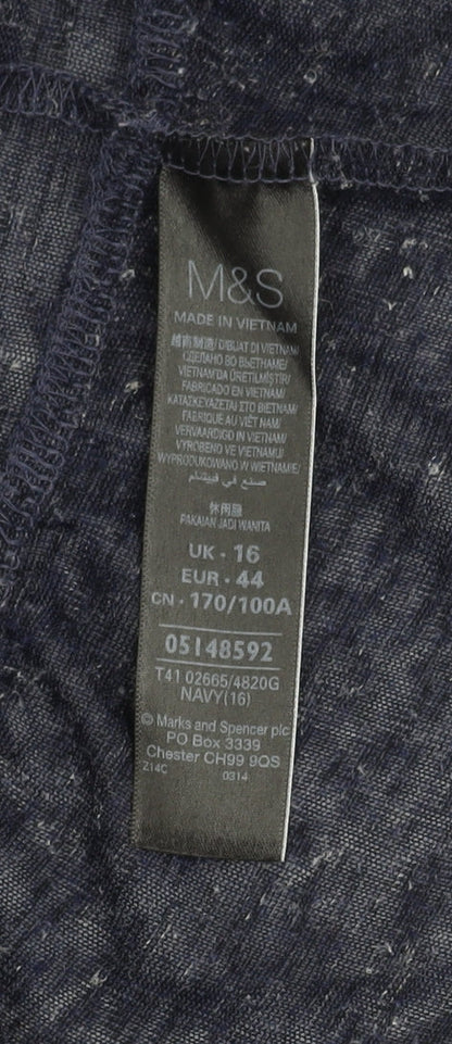 Womens UK Size 16 Marks and Spencer Blue Cardigan Jumper
