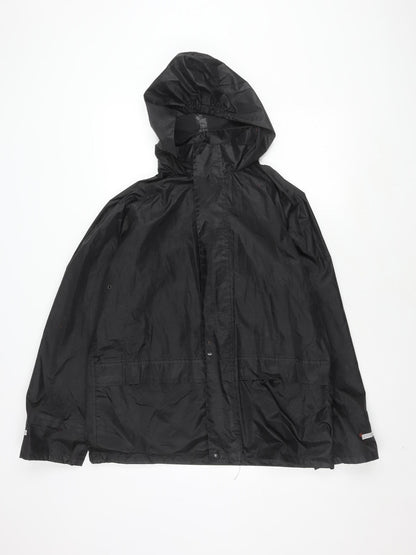 Mens UK Size S Result Core Black Rain Coat