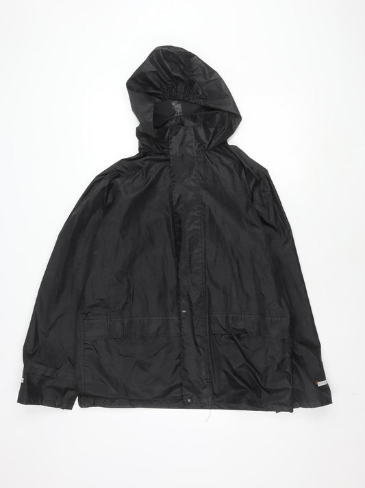 Mens UK Size S Result Core Black Rain Coat