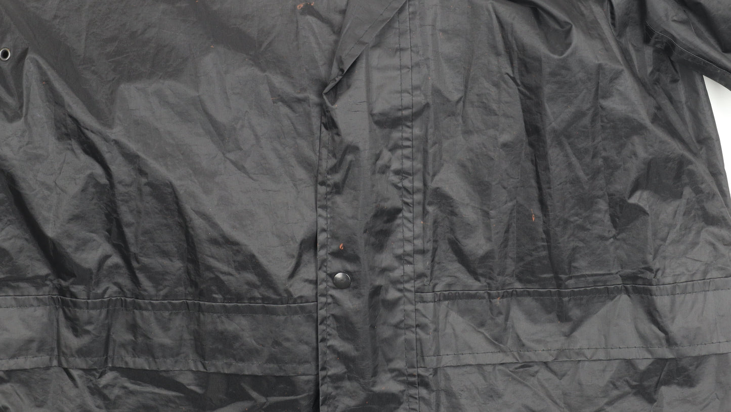 Mens UK Size S Result Core Black Rain Coat