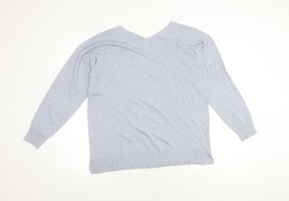 Womens UK Size 12 MNG Grey Pullover Jumper