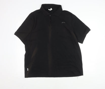 Slazenger Men's Black Polo Shirt 2XL Classic Fit