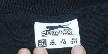 Slazenger Men's Black Polo Shirt 2XL Classic Fit