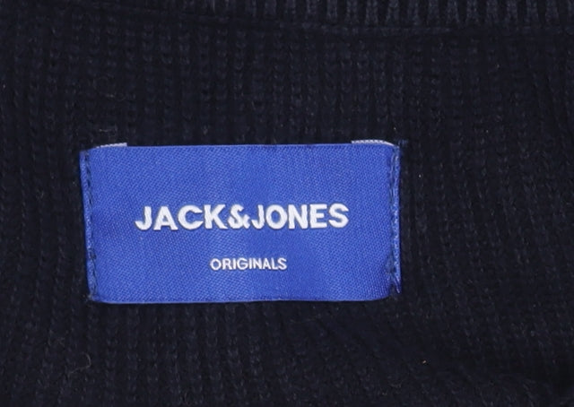 Mens UK Size M JACK & JONES Blue Pullover Sweatshirt