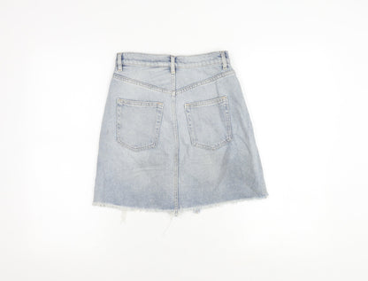 H&M Women's Blue Denim Mini Skirt, Size 6
