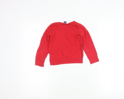 babyGap Girls Red 3 Years Animal Pullover Jumper