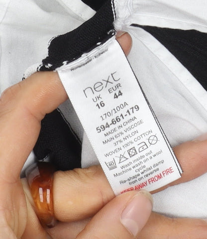 Womens UK Size 16 NEXT Black Basic Blouse
