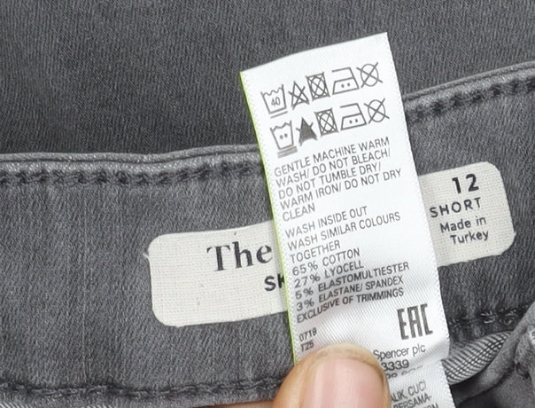 Womens UK Size 12 Marks and Spencer  Skinny Grey Jeans