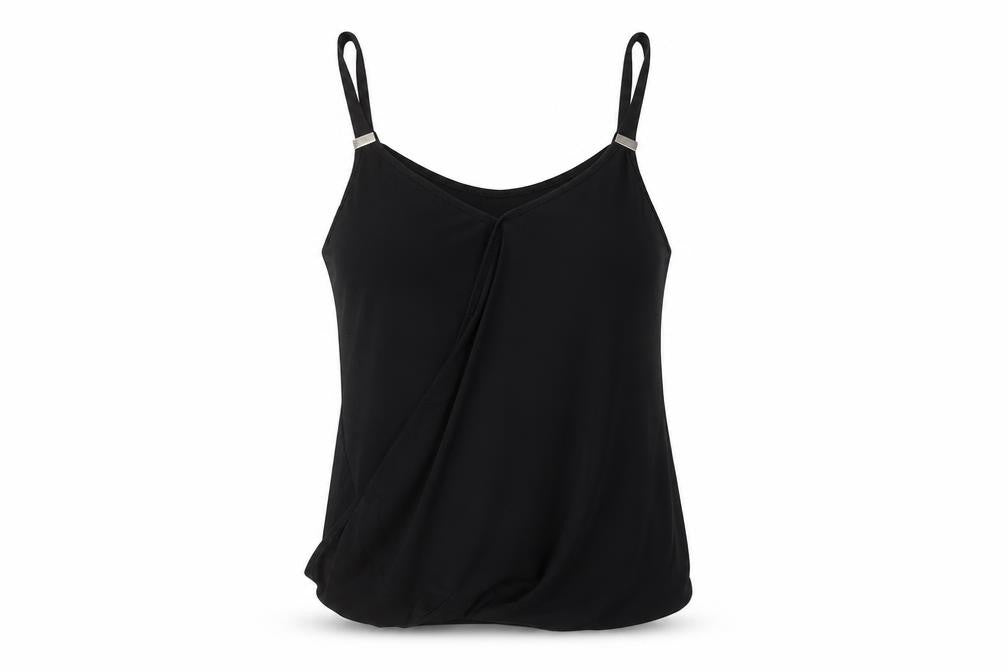 Front view of Wallis Women's Black Camisole Tank, size 10, V-Neck Casual
