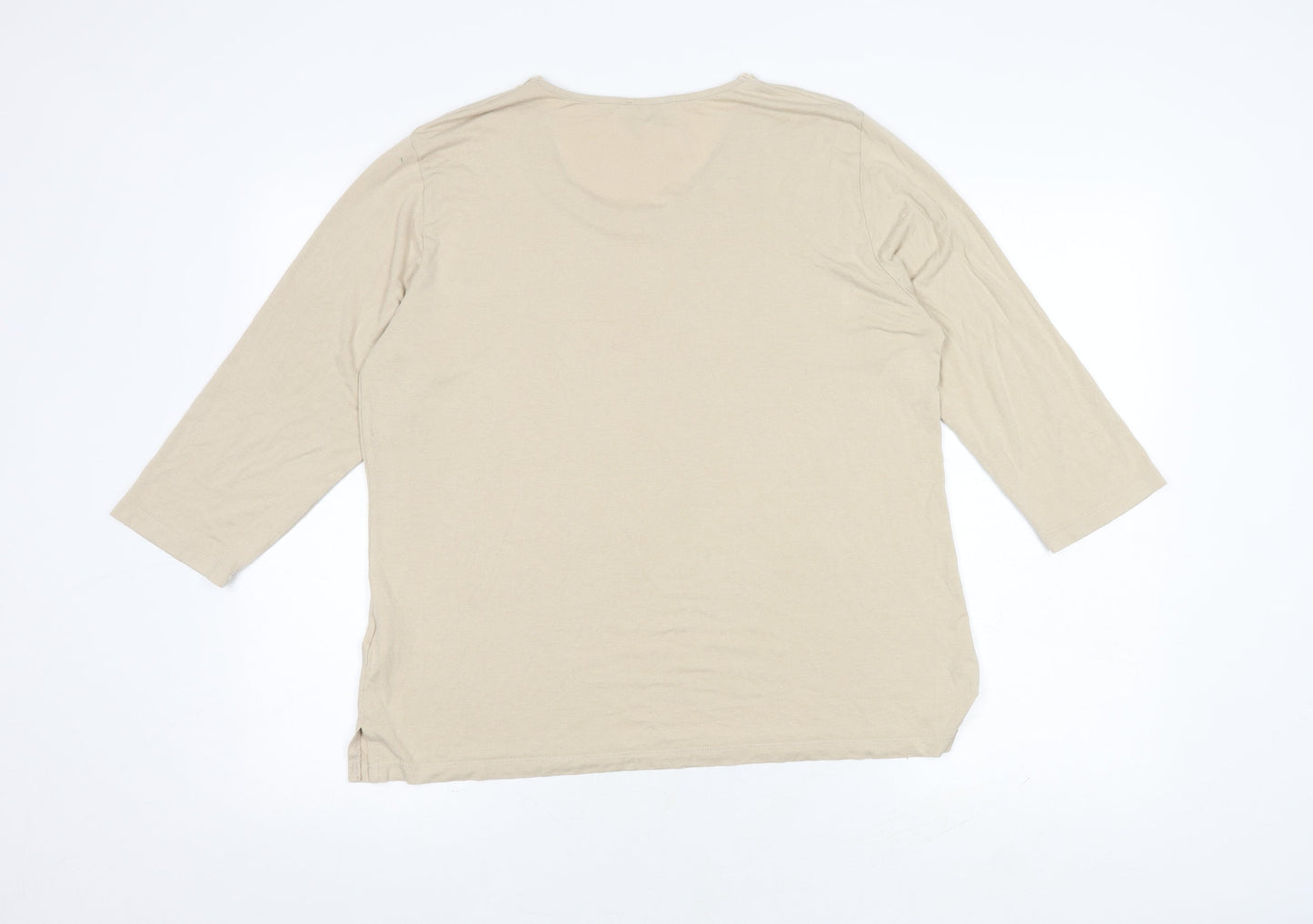 Womens UK Size 16 Gelco Beige  T-Shirt